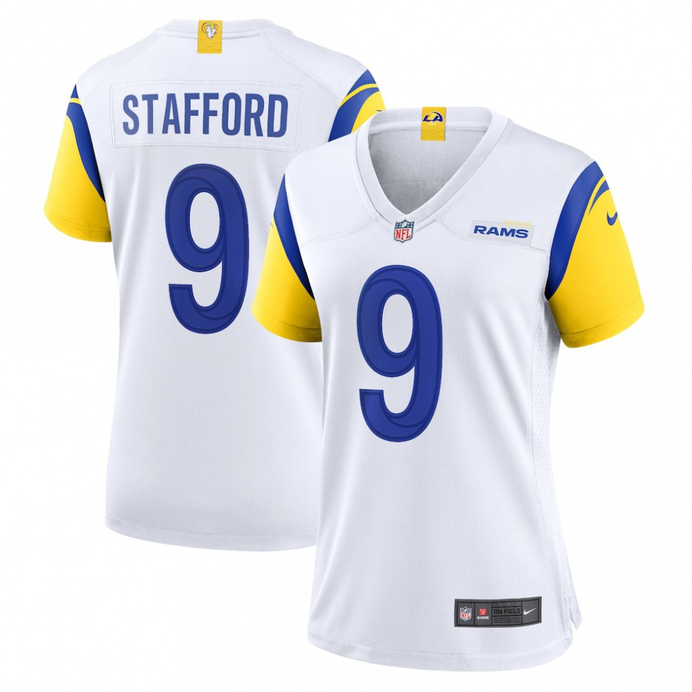Matthew Stafford Los Angeles Rams Nike Women's Player Jersey - White-GridironStore